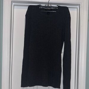 Express Black Ribbed Sweater